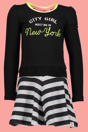 Bild B.Nosy Kleid City Girl black stripes #5806