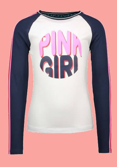 Bild B.Nosy Shirt Pink Girl white #5475