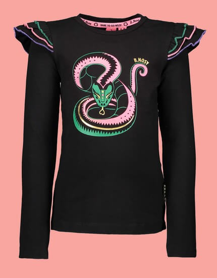 Bild B.Nosy Shirt Pink Snake black #5410
