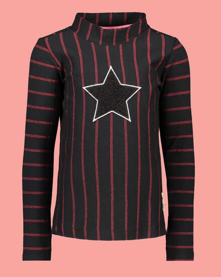Bild B.Nosy Shirt Star Red Stripes black #5400