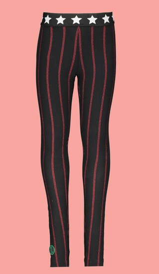 Bild B.Nosy Leggings Red Stripes black #5500