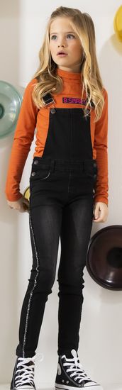 B.Nosy Shirt Smart glitter orange #5432 mit Latzhose stretch denim black #5631 Herbst/Winter 2020/2021