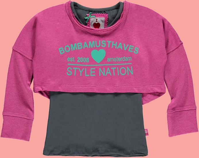 Bild Bomba for Girls Shirt in Doppeloptik pink #279