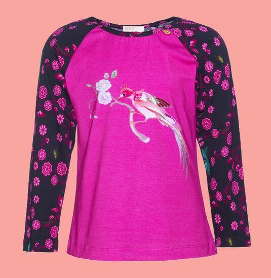 Bild Mim-Pi Shirt Bird Flowers pink #1060