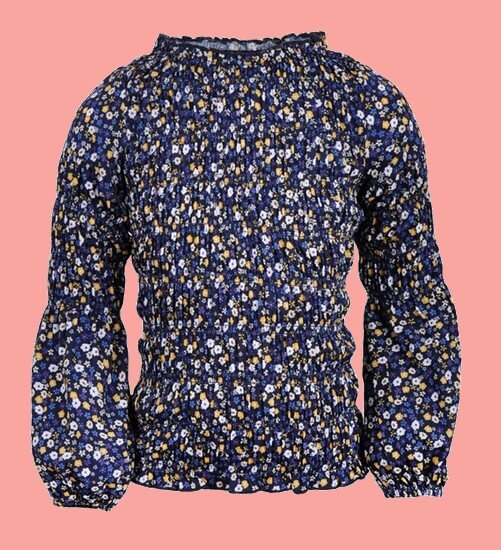 Nais Bluse Ines Flowers navy #016 von Nais Sommer 2022