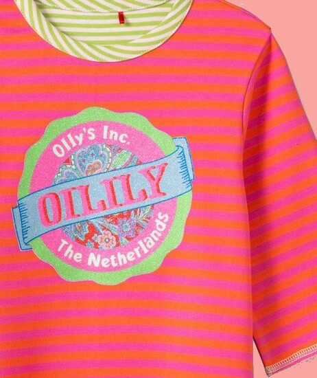 Kindermode Oilily Sommer 2022 Oilily Kleid / Sweatkleid Docus stripes pink #267