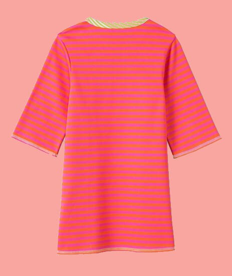 Kindermode Oilily Sommer 2022 Oilily Kleid / Sweatkleid Docus stripes pink #267